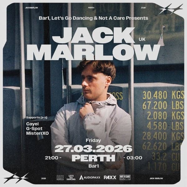 Jack Marlow (UK) - Perth at Bar1 Nightclub