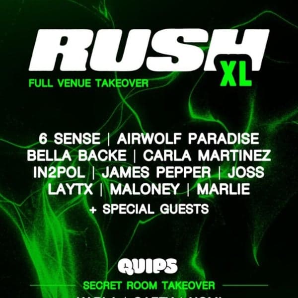 RUSH XL ft. 6 SENSE, AIRWOLF PARADISE, PABLO BOZZI (FR), CARLA MARTINEZ, JAMES PEPPER & MORE at Plaza Hotel Sydney