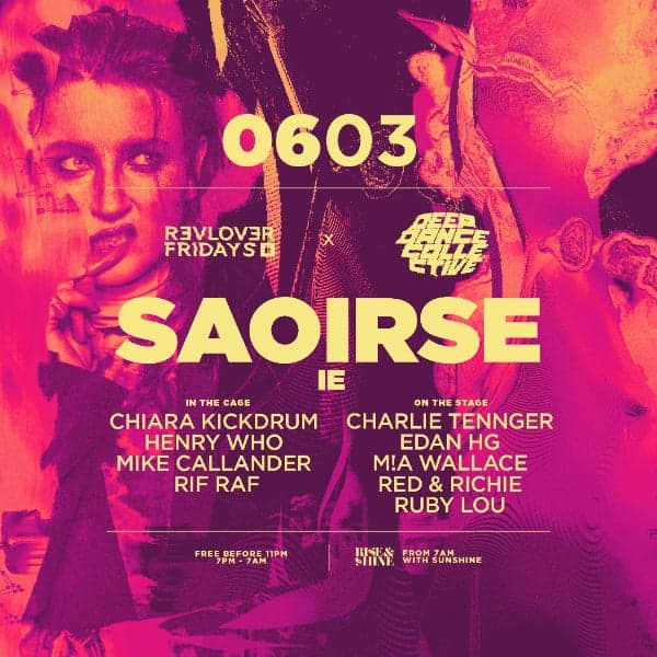 Saoirse (IE) — Revolver Fridays & Deep Dance Collective at REVOLVER UPSTAIRS, MELBOURNE