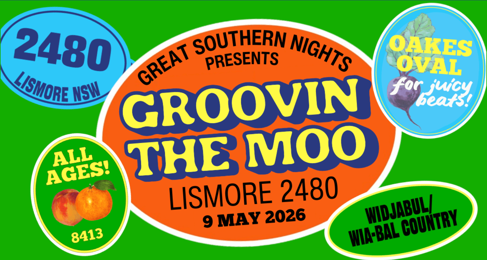 Groovin The Moo 2026 poster for Lismore comeback show